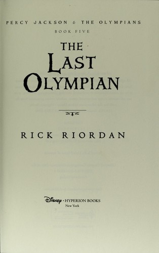 Rick Riordan: The Last Olympian (Hardcover, 2009, Disney-Hyperion Books)