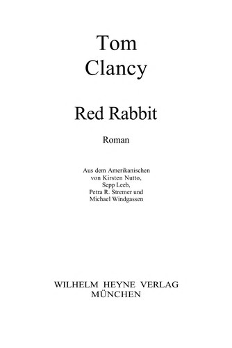 Tom Clancy: Red Rabbit (German language, 2002, W. Heyne)